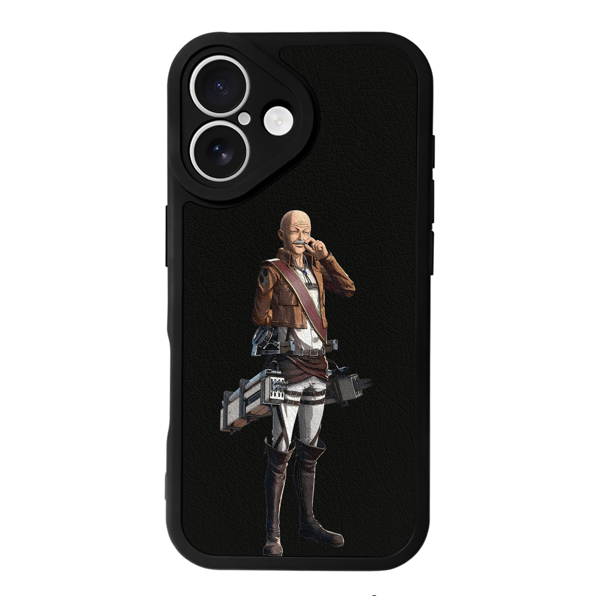 （画像用） 進撃の巨人 ドット·ピクシス Attack on Titan Dot Pixis 【iPhone 16シリーズ対応】シリコンスマホケース（レザー調） 材質：シリコン
